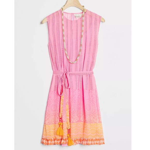 Anthropologie Dresses & Skirts - Niki Tlanapan x Anthropologie Lucille silk mini dress printed beautiful xs pink